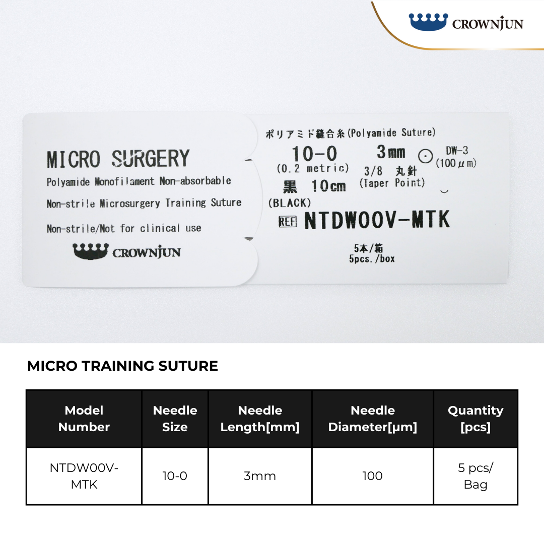 MICRO TRAINING SUTURE 10-0, 3mm