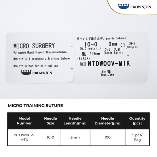 MICRO TRAINING SUTURE 10-0, 3mm