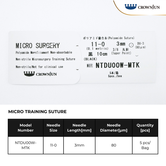 MICRO TRAINING SUTURE 11-0, 3mm