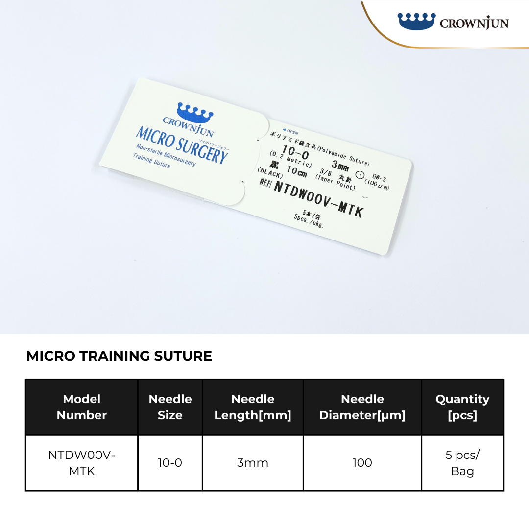 MICRO TRAINING SUTURE 10-0, 3mm (NTDW00V-MTK)